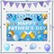 Happy Father's Day Banner Backdrop Light Blue Theme Background Decor for Happy Father's Day Festival Party Celebration Photography Photo Prop Decorations Supplies 72x43in-BECKTEN